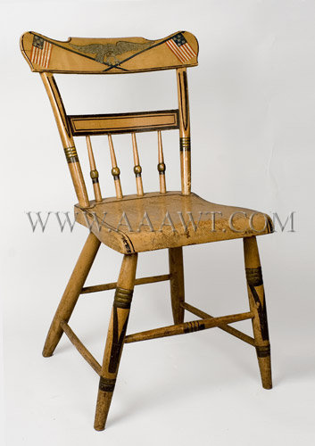 Tablet-top Windsor
Side chair with patriotic decoration
Pennsylvania
Circa 1830-1840, entire view